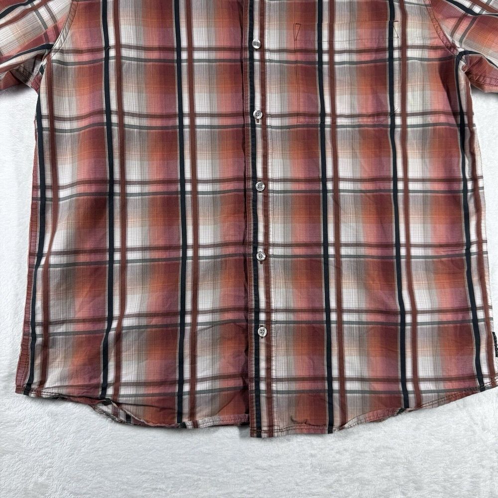 Prana Shirt Shirt Mens Large Plaid Short Sleeve‎ Button Up Casual Outdoor - Picture 3 of 13